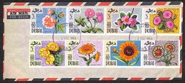 DUBAI - 1968 - Fiori (307/314) - Serie Completa Su Aerogramma Con Annulli FDC - Otros & Sin Clasificación