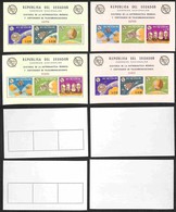 ECUADOR - 1966 - Foglietti Centenario Telecomunicazione (block 14/17) - Serie Completa - Gomma Integra (80) - Other & Unclassified