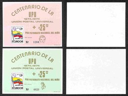 ECUADOR - 1974 - Foglietti 100 Anni UPU (block 66/67) - Sempre Senza Gomma (100) - Autres & Non Classés