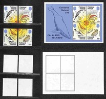 FALKLAND ISLAND - 1984 - Protezione Natura (415/418 + Block 4) - Emissione Completa - Gomma Integra (24) - Other & Unclassified