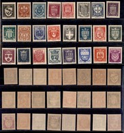 FRANCIA - 1941/1942 - Stemmi Cittadini I/II (538/549+564/575) - Due Serie Complete - Gomma Integra (60) - Altri & Non Classificati