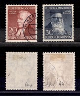 GERMANIA - BRD - 1952 - 20+10 Pfenning E 30+10 Pfenning Benefattori Umanità (158/159) - 1 Due Alti Valori Della Serie -  - Altri & Non Classificati