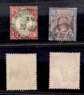 GRAN BRETAGNA - 1887 - 4 1/2 + 9 Pence Giubileo Regina Vittoria (92+95) - Usati (70) - Other & Unclassified