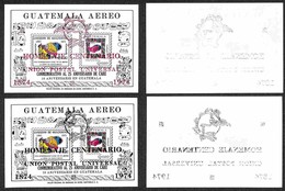 GUATEMALA - 1974 - Foglietti Soprastampati UPU (block 16 A+b) - Soprastampa Nera E Rossa - Gomma Integra (47) - Other & Unclassified