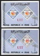 IRAQ - 1965 - Foglietti Telecomunicazioni (block 7A+B) - Dentellato E Non - Gomma Integra (40) - Altri & Non Classificati
