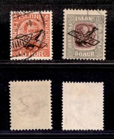 ISLANDA - 1928 - Soprastampati Posta Aerea (122/123) - Serie Completa - Usati (110) - Other & Unclassified