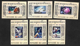 LAOS - 1975 - Foglietti 100 Anni UPU (block 55/60 A) - Serie Completa - Gomma Integra (45) - Altri & Non Classificati