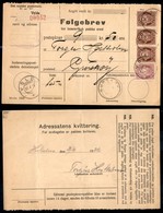 NORVEGIA - 1926 - Bollettino Pacchi Da Vold A Gurskoy Del 28.5.26 - Valore Dichiarato 9,5 Corone (82x3 + 92) - Other & Unclassified