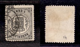 OLANDA - 1869 - 1 Cent Stemma (14A) - Usato (85) - Other & Unclassified