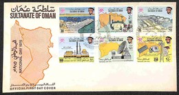 OMAN - 1975 - Giornata Nazionale (164/169) - Serie Completa Su Busta FDC - Altri & Non Classificati