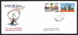 OMAN - 1982 - Giornata Delle Forze Armate (247/248) - Serie Completa U Busta FDC - Other & Unclassified