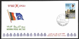 OMAN - 1983 - 50 Baiza Giornata Nazionale Della Polizia (249) - Su Busta FDC - Other & Unclassified