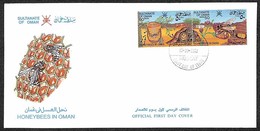 OMAN - 1983 - Api (251/252) - Serie Completa Su Busta FDC - Altri & Non Classificati