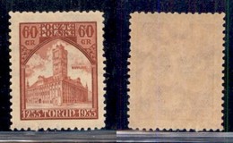 POLONIA - 1933 - 60 Groszy Torun (281) - Gomma Integra (35) - Other & Unclassified