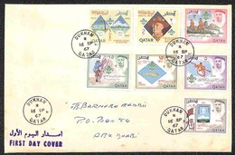 QATAR - 1967 - Scout (316/322) - Serie Completa Su Busta FDC - Altri & Non Classificati