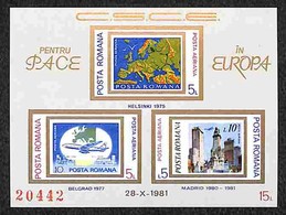 ROMANIA - 1981 - Foglietto KSZE (block 183) - Gomma Integra (20) - Altri & Non Classificati