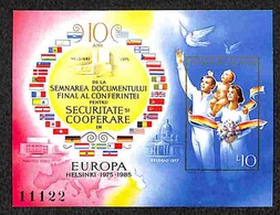 ROMANIA - 1985 - Foglietto 10 Anni KSZE (block 215) - Gomma Integra (20) - Sonstige & Ohne Zuordnung