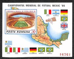 ROMANIA - 1986 - Foglietto Mondiali Calcio Messico (block 226) - Gomma Integra (25) - Other & Unclassified