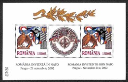 ROMANIA - 2002 - Foglietto Invito NATO (block 325) - Gomma Integra (25) - Altri & Non Classificati