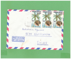 1985 REPUBLIQUE POPOLAIRE DU CONGO AIR MAIL COUVERT WITH 3 STAMPS TO SWISS - Lettres