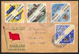 SHARJAH - 1965 - Scienza Trasporti E Comunicazioni (119/138) - Serie Completa Su Busta FDC - Other & Unclassified