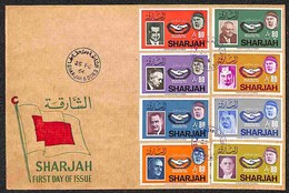 SHARJAH - 1966 - Anno Internazionale Della Cooperazione (213/220) - Serie Completa Su Busta FDC - Altri & Non Classificati