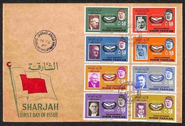 SHARJAH - KHOR FAKKAN - 1966 - Anno Internazionale Della Cooperazione (38/45) - Serie Completa Su Busta FDC - Altri & Non Classificati