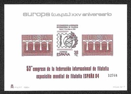 SPAGNA - 1984 - Foglietto Europa Cept Esposizione Filatelica ESPANA 84 (2633/2634) - Nuovo (80) - Autres & Non Classés