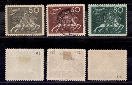 SVEZIA - 1924 - 50+60+80 Ore Cinquantenario UPU (168w/170w) - 3 Valori Della Serie - Usati (120) - Altri & Non Classificati