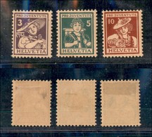 SVIZZERA - 1916 - Pro Juventute (130/132) - Serie Completa - Gomma Originale (80) - Altri & Non Classificati