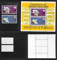 TRINIDAD E TOBAGO - 1974 - 100 Anni UPU (328/329 + Block 12) - Emissione Completa - Gomma Integra (36) - Altri & Non Classificati