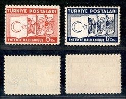 TURCHIA - 1937 - Balcani (1014/1015) - Serie Completa - Gomma Integra (60) - Other & Unclassified