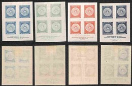 URUGUAY - 1931 - Foglietti Esposizione Filatelica Montevideo (block 1/4) - Gomma Originale (68) - Other & Unclassified