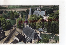 28 - COURTALAIN - L' EGLISE ET LE CHATEAU - VUE AERIENNE LAPIE N° 6 - Courtalain