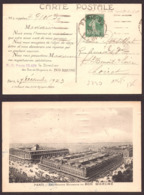 FRANCE 1921-22 SEMEUSE GRASSE YT N° 159a 10c Vert T.1A De Roulette à Plat Sur Carte Postale - 1906-38 Säerin, Untergrund Glatt