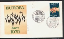 FDC Premier Jour Andorra Espagnol 1972 - Other & Unclassified