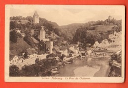 MTV-36 Fribourg Le Pont Du Gotteron Sur La Sarine. Cachet Sarzens 1927. Denéréaz 9444 - Fribourg