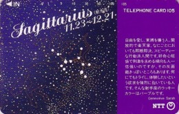 Télécarte Japon / NTT 291-095 -  ZODIAQUE Série G. Sarah / SAGITTAIRE - ZODIAC HOROSCOPE Japan Phonecard - 1060 - Zodiaco