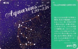 Télécarte Japon / NTT 291-097 - ZODIAQUE Série G. Sarah / VERSEAU - ZODIAC HOROSCOPE Japan Phonecard - 1062 - Zodiac