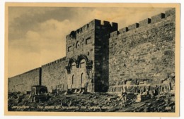 CPA - JERUSALEM - The Walls Of Jerusalem, The Golden Gate - La Porte Dorée. - Israel