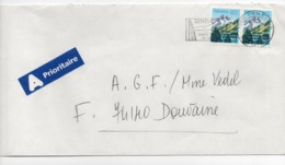 Enveloppe HELVETIA SUISSE Oblitération 1200 GENEVE 2 EXP. LETTRES 28/02/1995 - Marcophilie