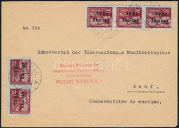 1946 (15. Díjszabás) Levél Svájcba Betűs 5 X Csomag 10 Kg/30f Bérmentesítéssel, A Csomagbélyeget Külföldre Tilos Volt Ha - Autres & Non Classés