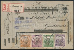 Kolozsvár 1920 Cenzúrás Ajánlott Díjkiegészített Díjjegyes Levelezőlap Szovátáról Nyárádszeredára . Signed: Bodor (hátol - Other & Unclassified