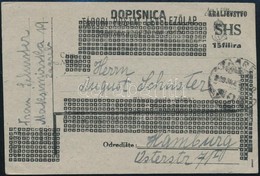 SHS 1919 Díjjegyes Levelezőlap Hamburgba. Signed: Bodor - Other & Unclassified