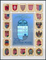 ** 1991 Hologramos Címer Blokk Fekete Sorszámmal (50.000) / Mi. Block 218 With Black Number On The Backside - Other & Unclassified