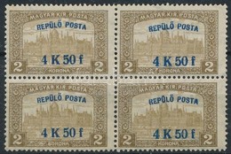 ** 1918 Repülő Posta 4K50f Négyestömb (30.000) - Autres & Non Classés