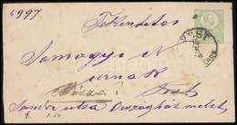 1872 3kr Díjjegyes Boríték / 3kr PS- Cover 'PEST / (LIPÓTV)ÁROS' Hátoldalán 'Assistenz' Címkereső Bélyegzéssel / On The  - Autres & Non Classés