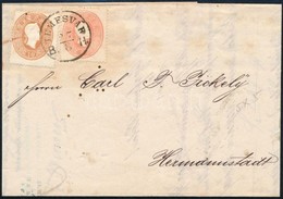 1862 5kr + 10kr Távolsági Levélen 'TEMESVÁR B. H.' - 'HERMANNSTADT' - Otros & Sin Clasificación