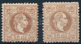 * Magyar Posta Romániában 1867 2 Különböző Színárnyalatú 50sld - Sonstige & Ohne Zuordnung