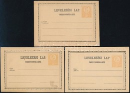 1871 3 Db Használatlan Díjjegyes Levelezőlap, Egyiken Hátoldali Előnyomás - Other & Unclassified